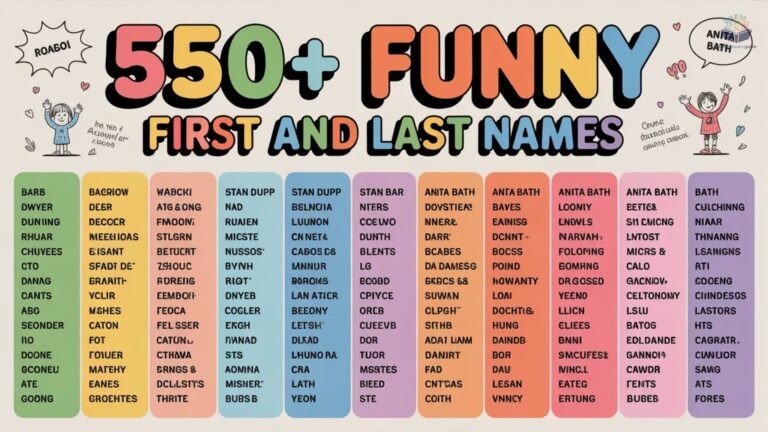 550+ Funny First and Last Names