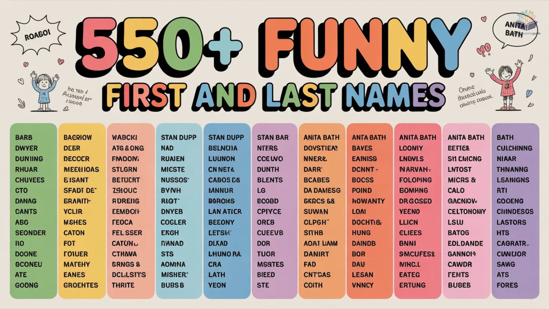 550+ Funny First and Last Names