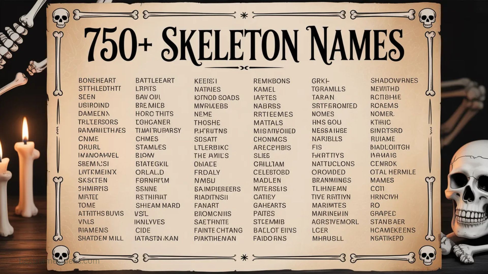 750+ Funny Skeleton Names