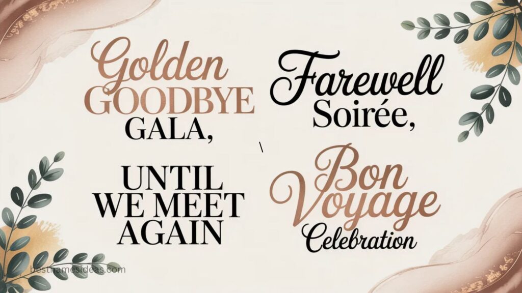 Aesthetic Farewell Party Names
