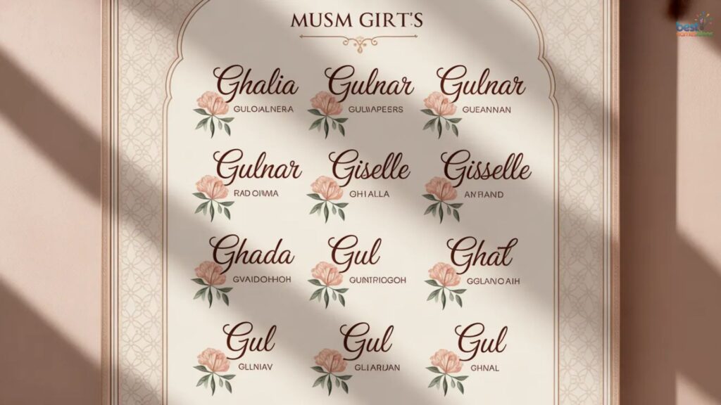 Best Muslim Girl Names Starting with G