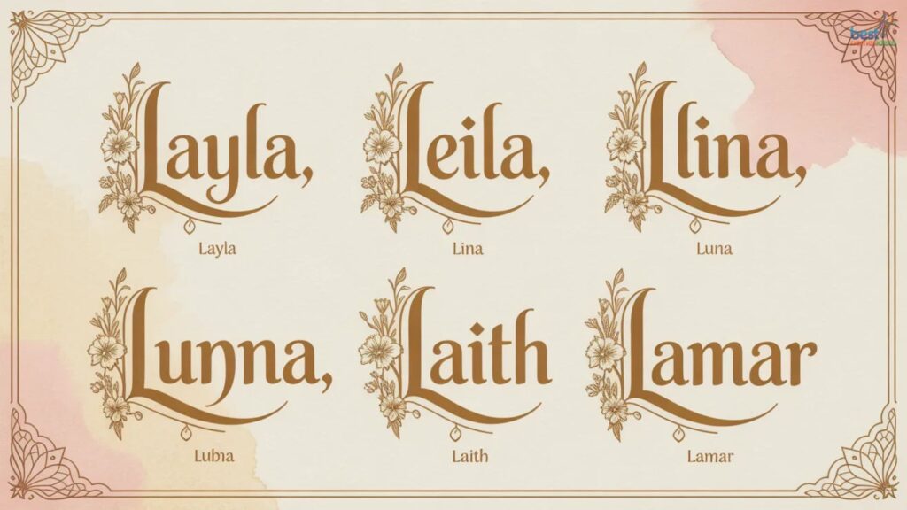 Best Muslim Girl Names Starting with L