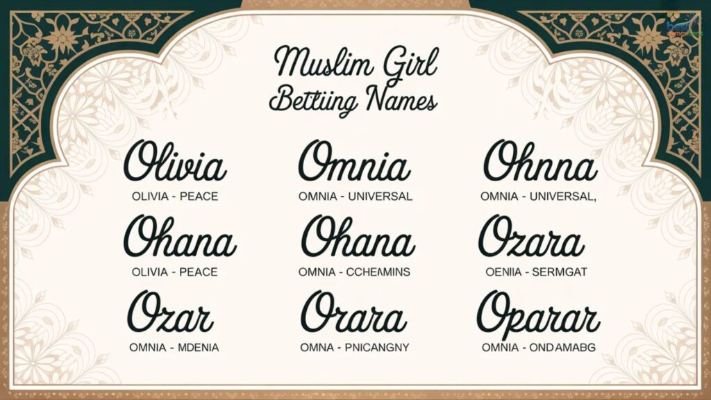 Best Muslim Girl Names Starting with O