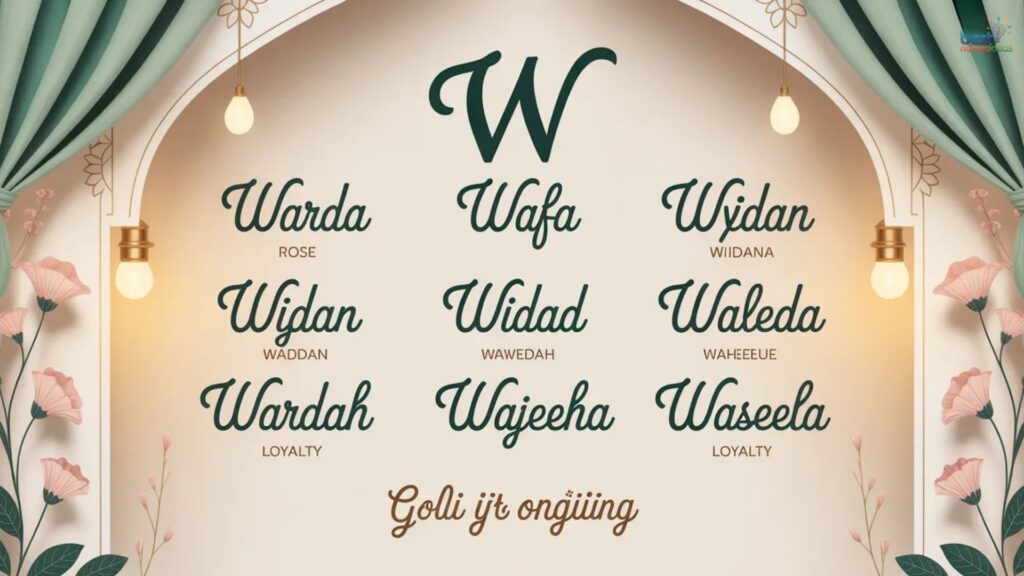 Best Muslim Girl Names Starting with W