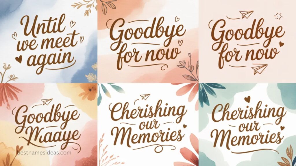 Farewell Titles for Friends