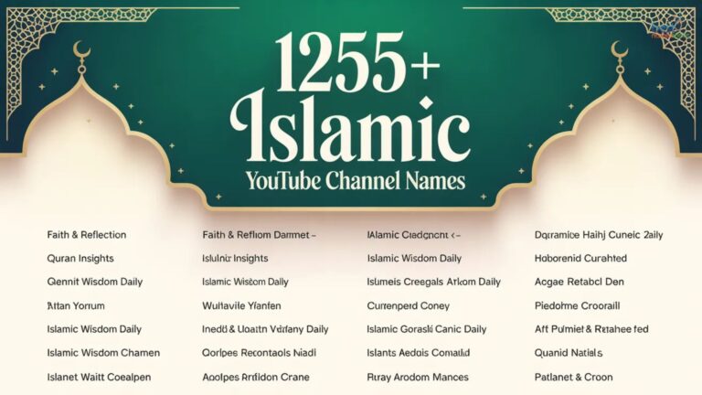Islamic YouTube Channel Name