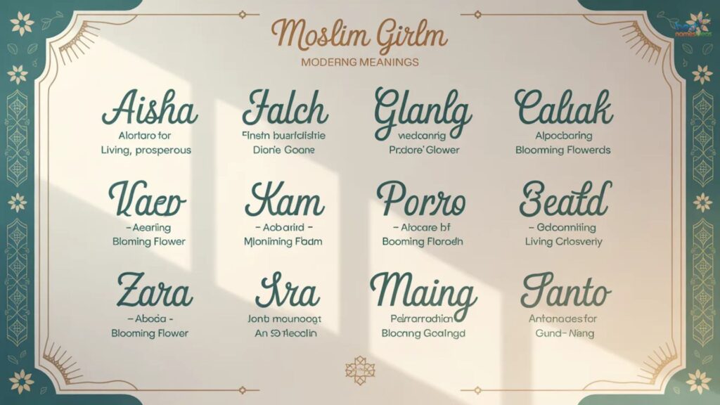 Modern Muslim Girl Names A to Z with Meanings