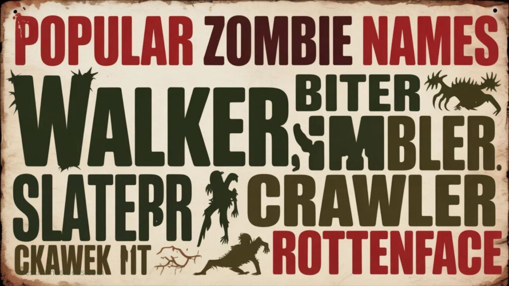 Popular Zombie Names  