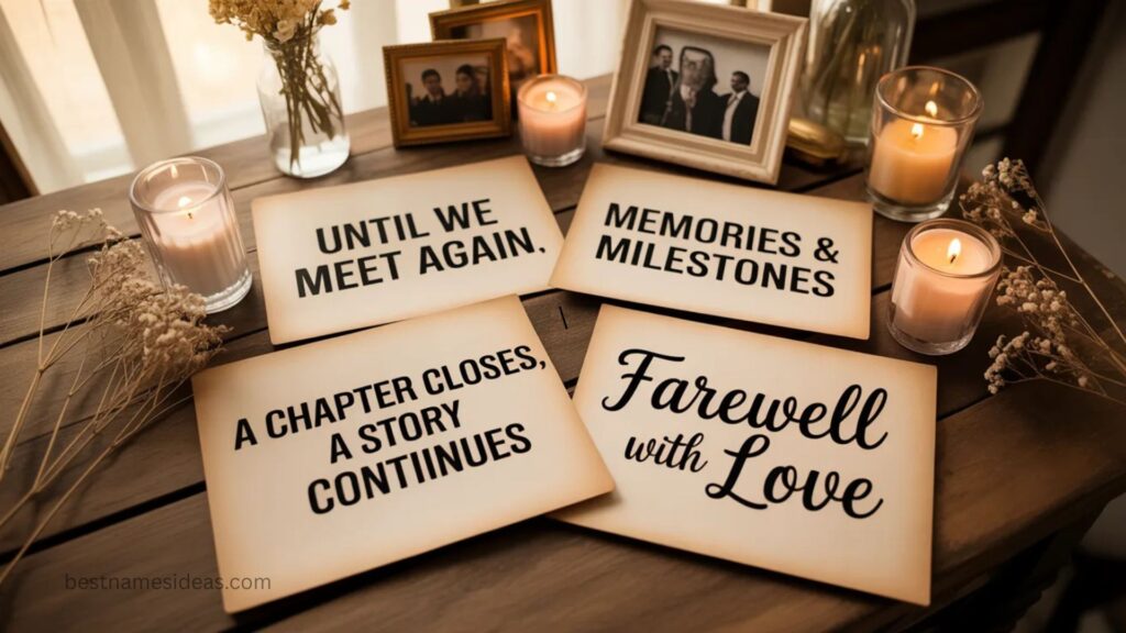 Sentimental and Heartfelt Farewell Party Names