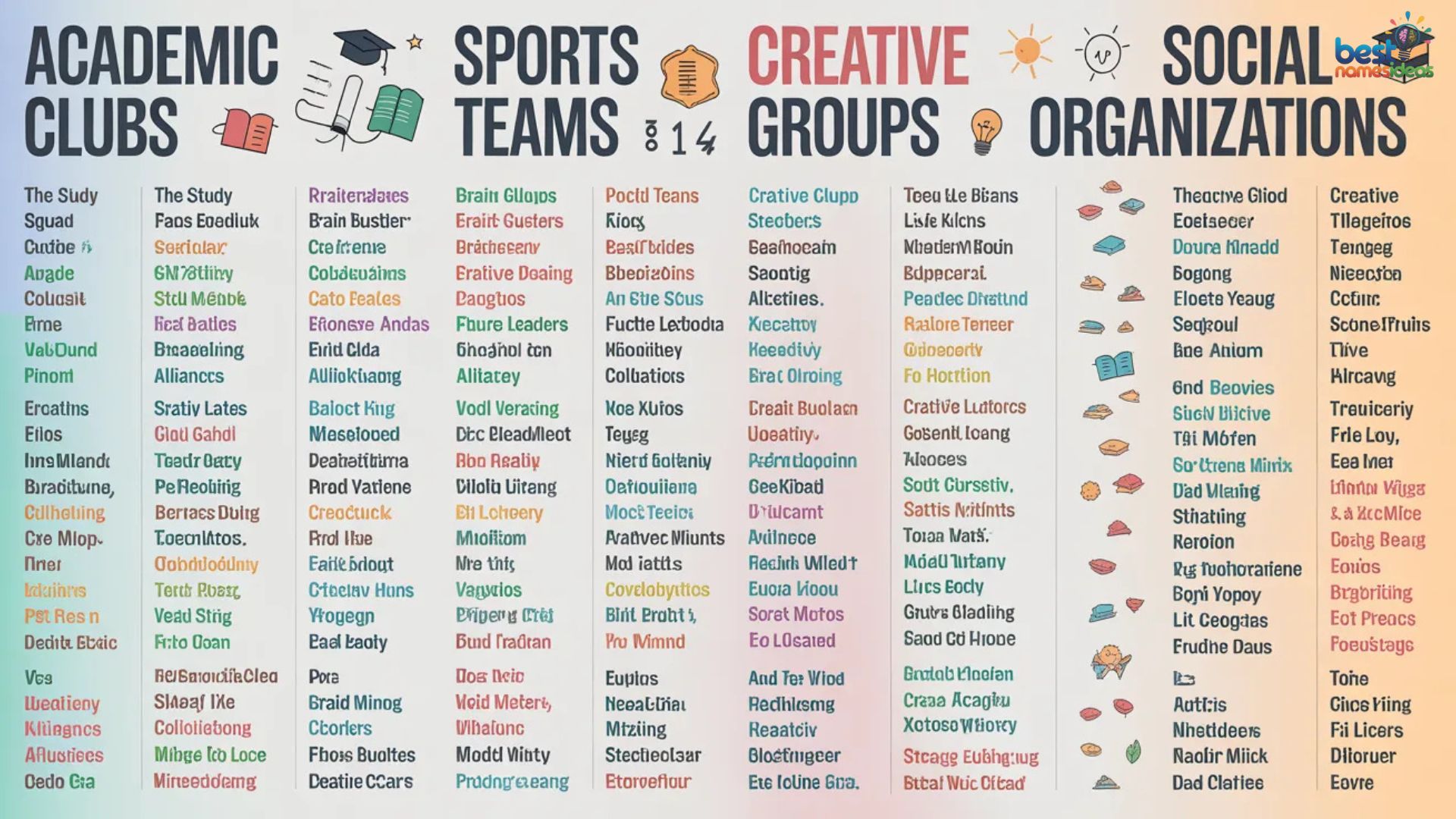 Student Group Names