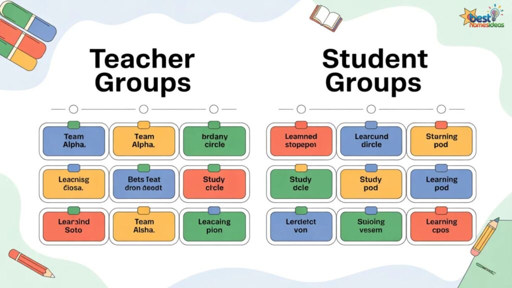 Teacher and Student Group Names  