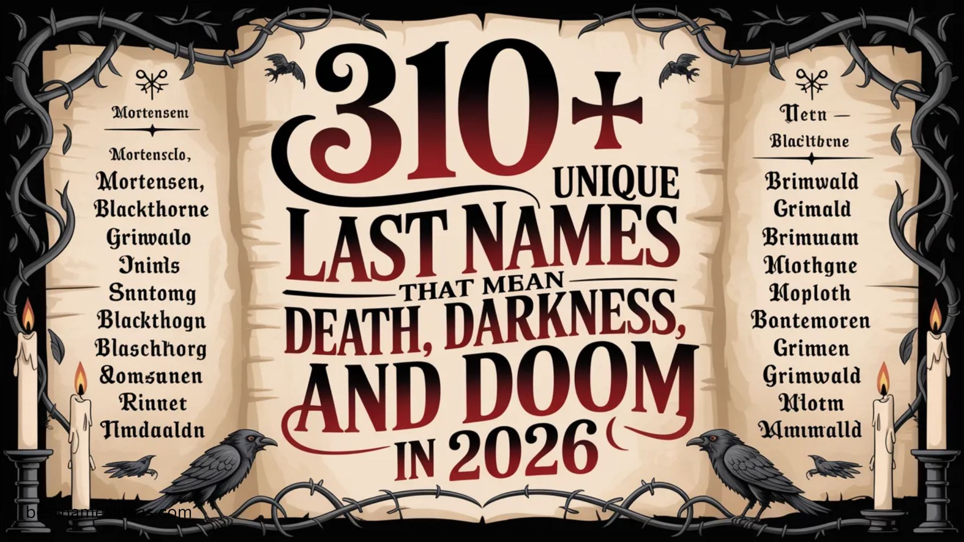 310+ Unique Last Names That Mean Death, Darkness, and Doom In 2026