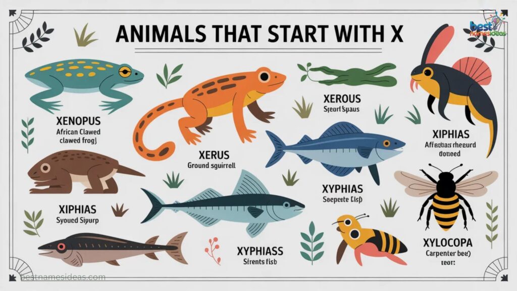 Animals That Start with X List