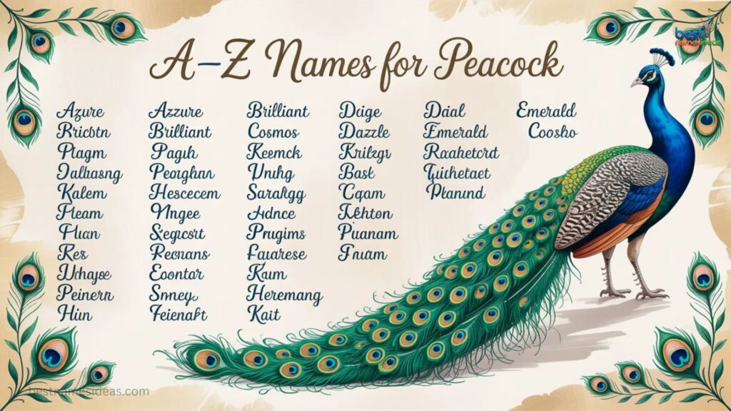 A–Z Names for Peacock