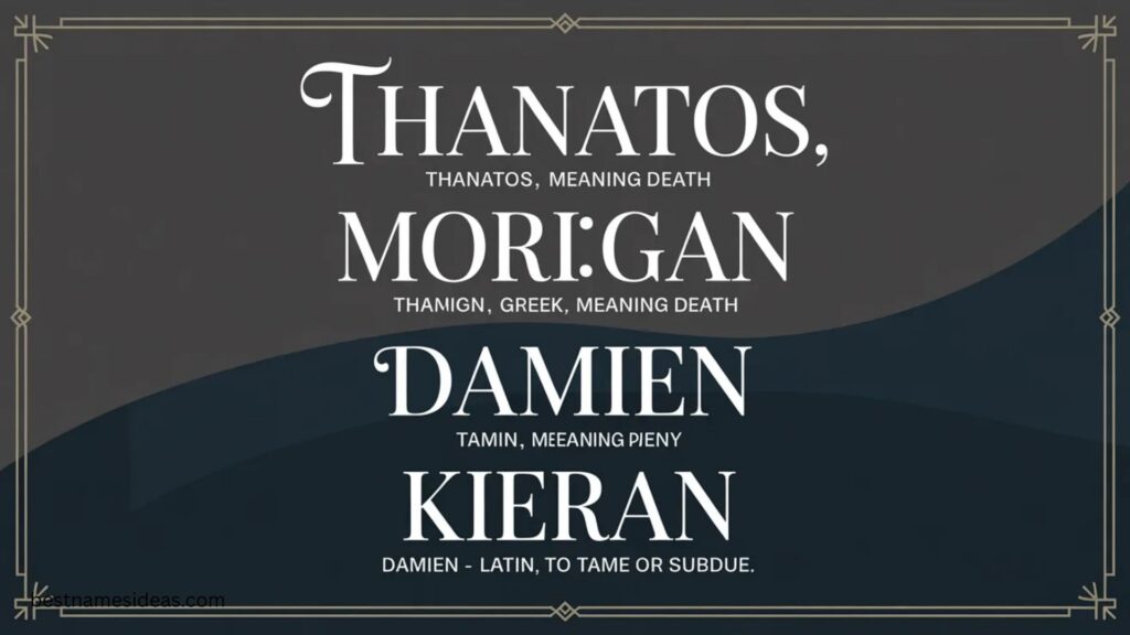Boy Names That Mean Death Darkness