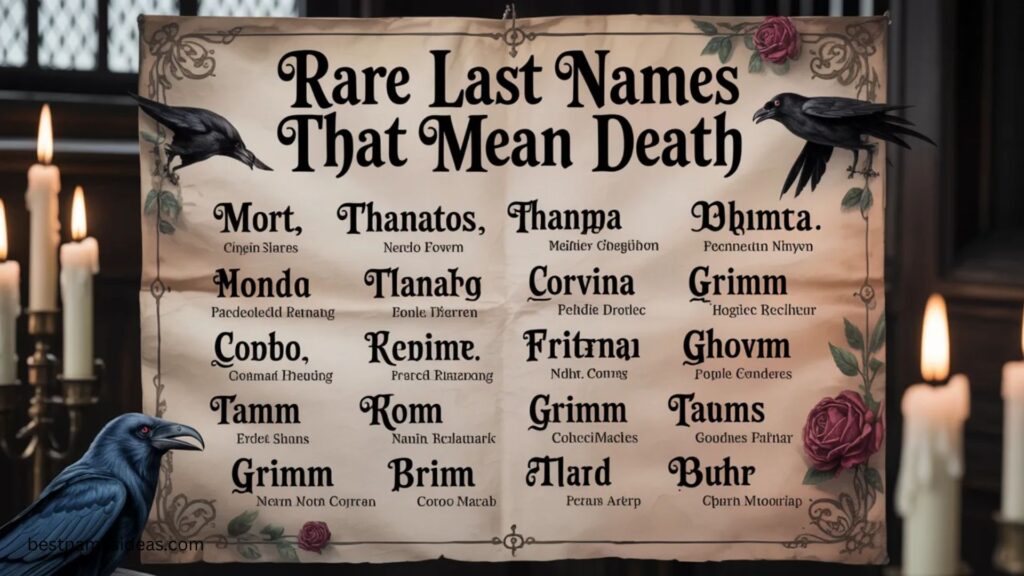 Rare Last Names That Mean Death  