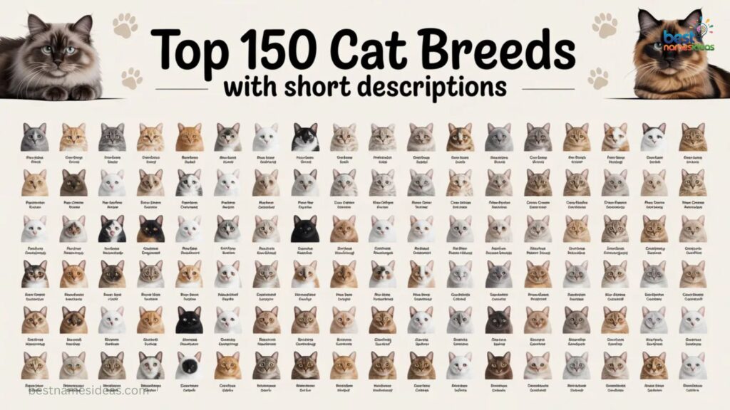 Top 150 Cat Breeds with Short Descriptions 