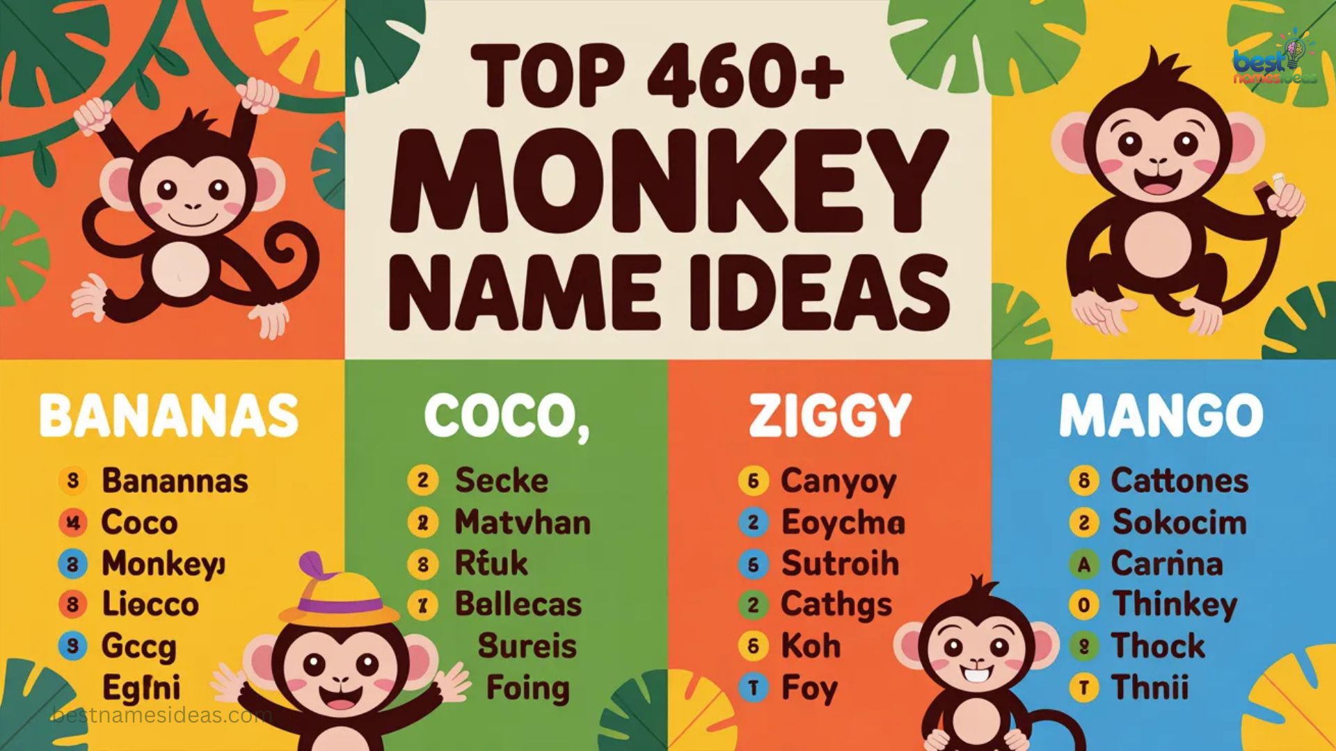 Top 460+ Monkey Name Ideas