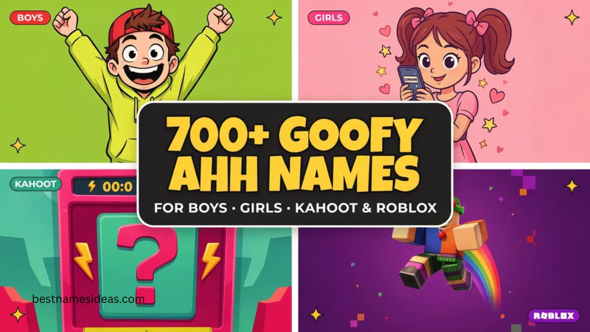700+ Goofy Ahh Names For Boys, Girls, Kahoot & Roblox
