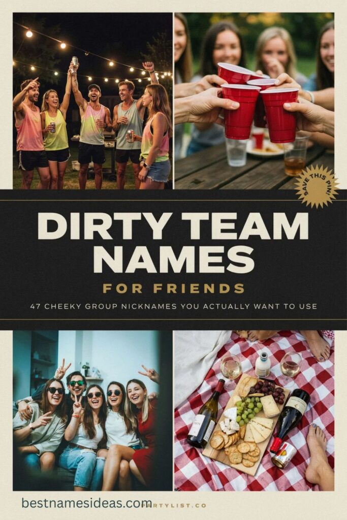 Dirty Team Names for Friends