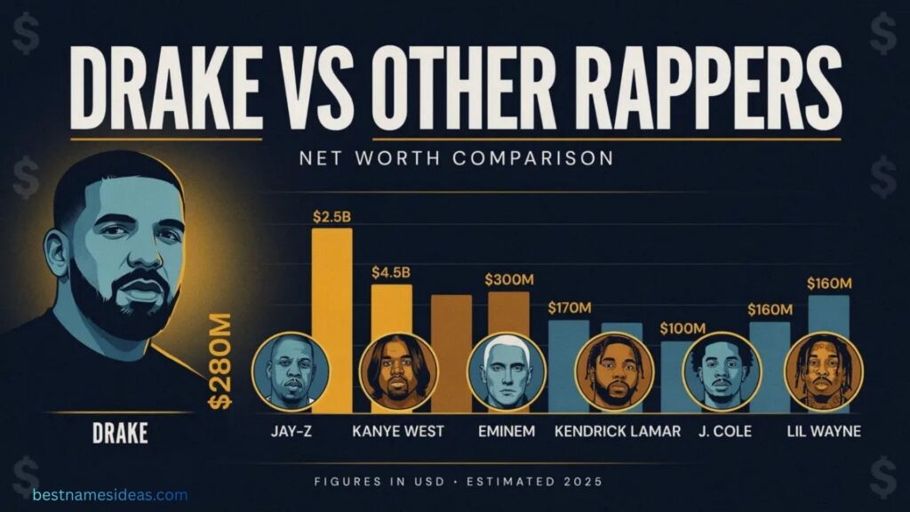 Drake vs Other Rappers Net Worth Comparison