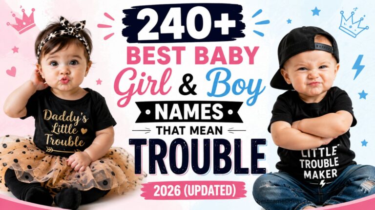 240+ Best Baby Girl & Boy Names That Mean Trouble 2026 (updated)