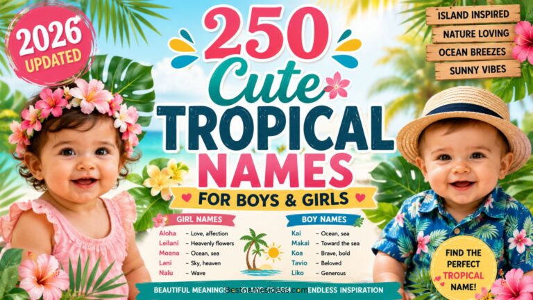 250 Cute Tropical Names for Boys & Girls (2026 updated)
