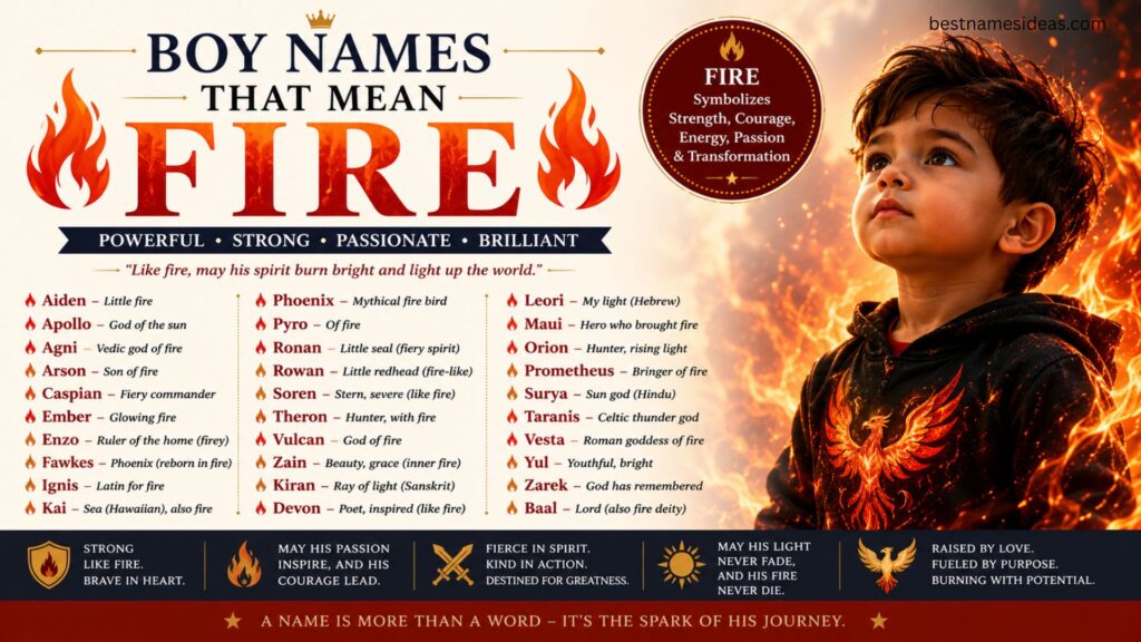 Boy Names That Mean Fire