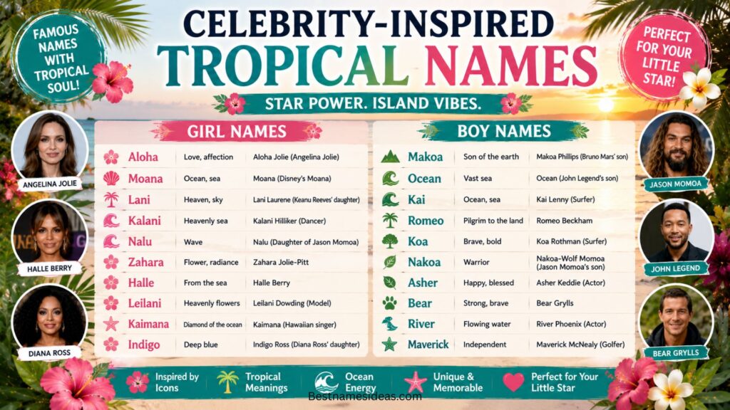 Celebrity-Inspired Tropical Names