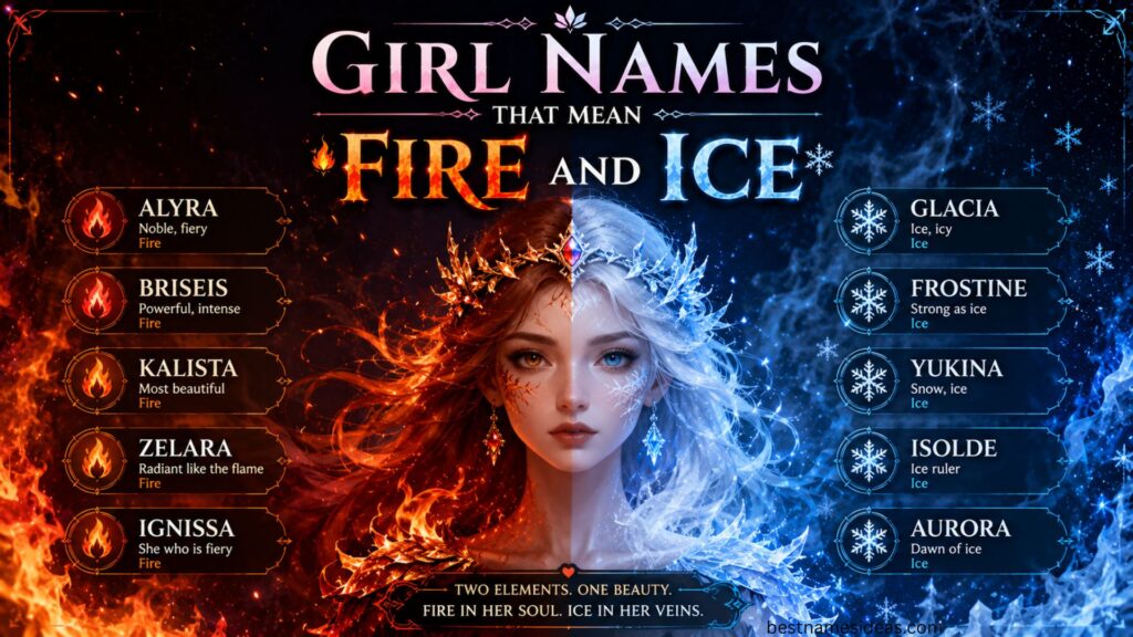 Girl Names That Mean Fire and Ice