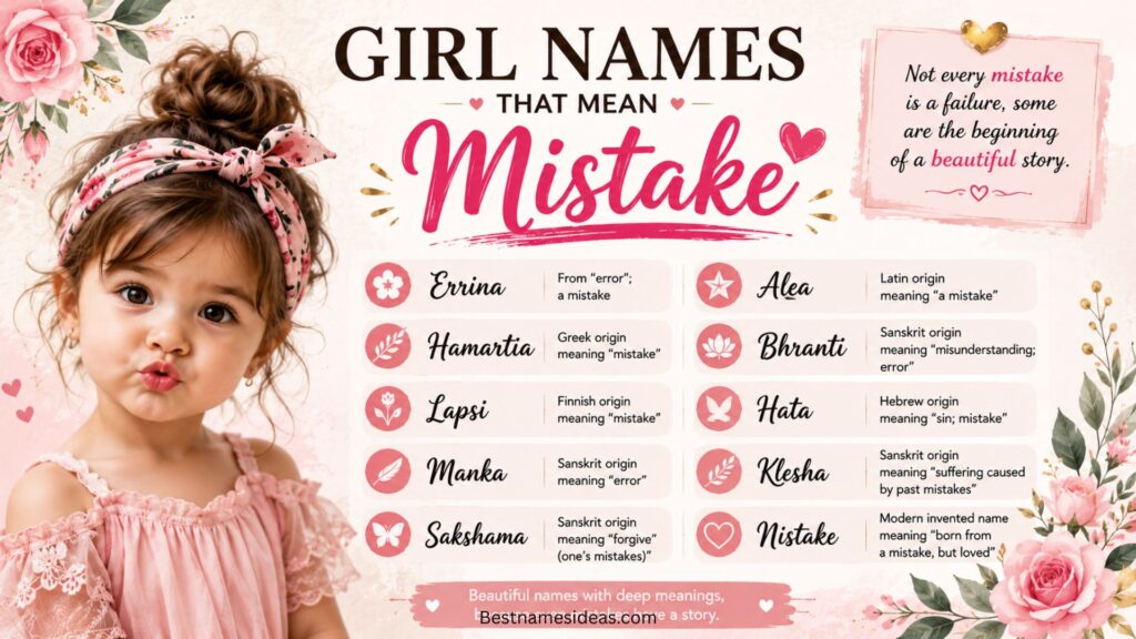 Girl Names That Mean Mistake