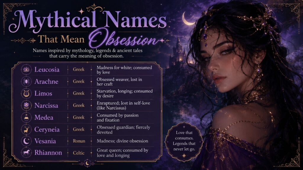 Mythical Names That Mean Obsession
