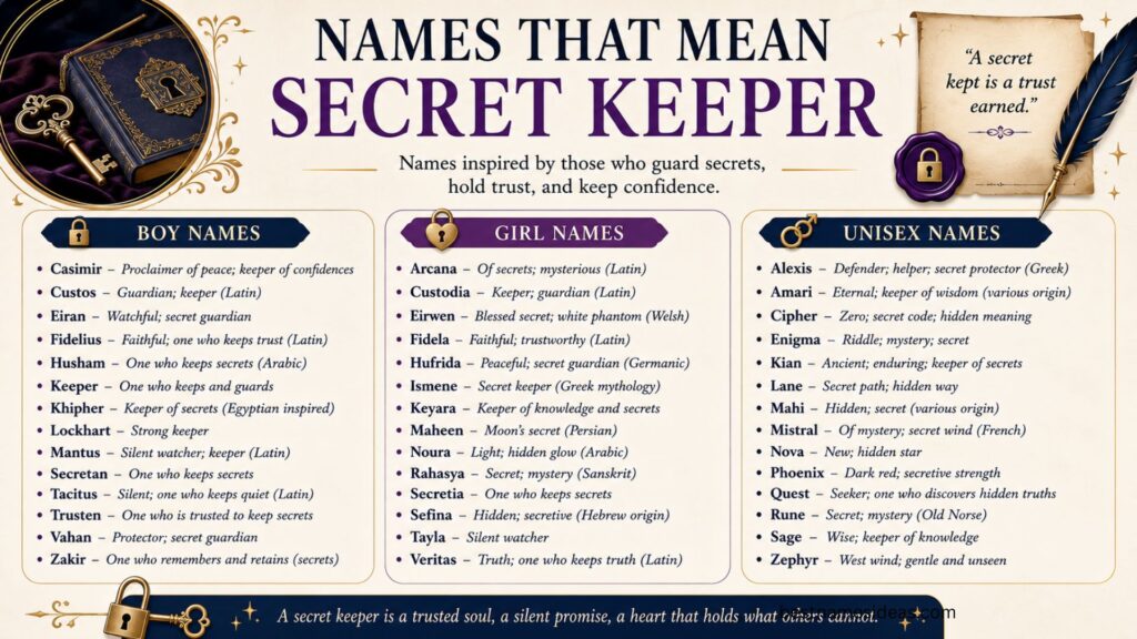 Names That Mean Secret Keeper