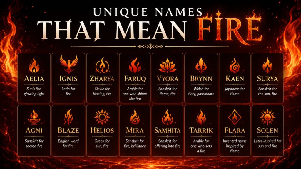Unique Names That Mean Fire