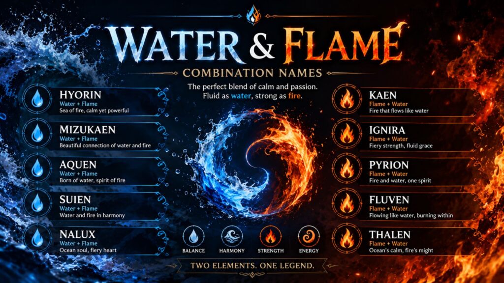 Water & Flame Combination Names
